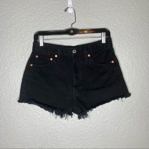 RE/Done black cutoff denim short sz 27